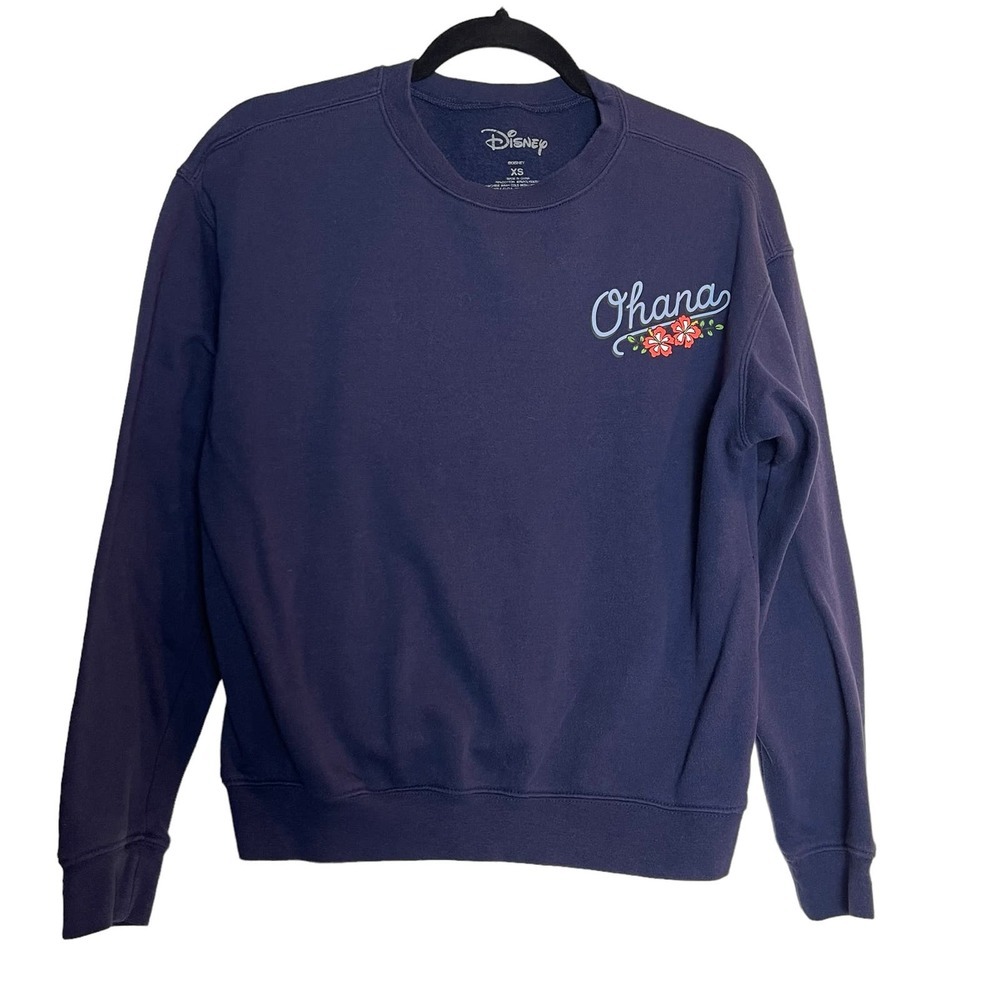 Disney Lilo & Stitch Navy Blue Crewneck Sweater Size XS